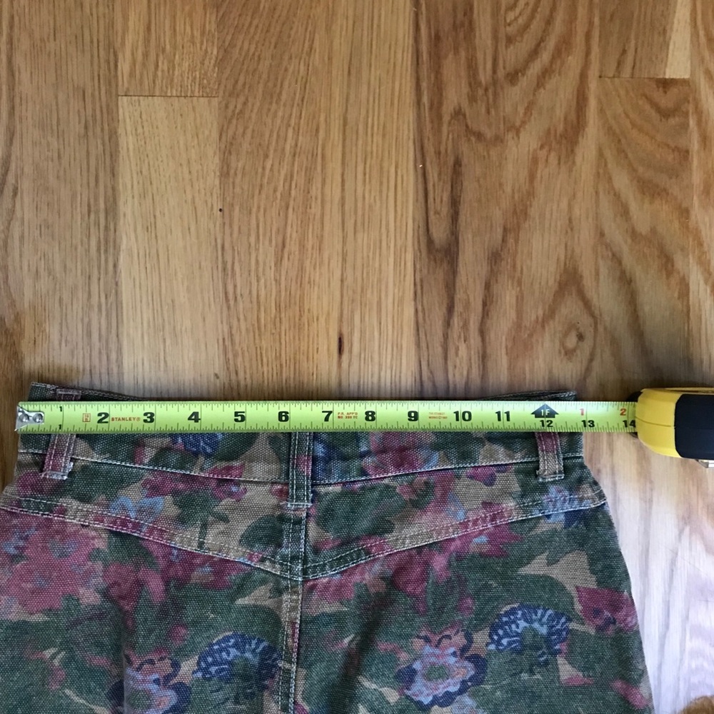 Vintage Floral Jean Skirt with Buttons - Picture 8 of 8